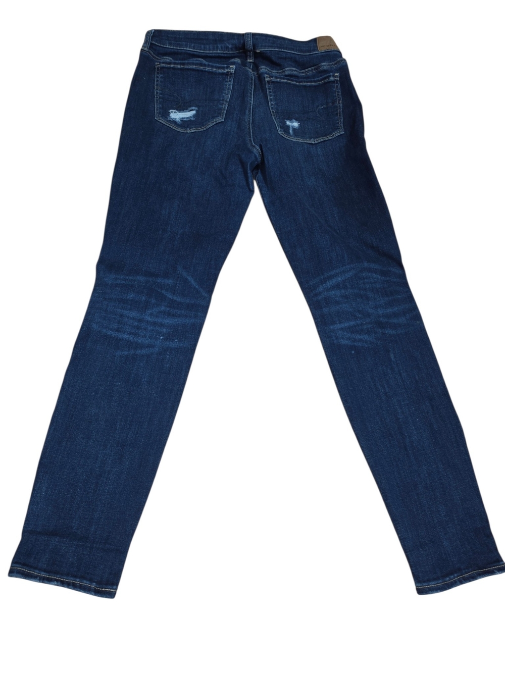 American Eagle Outfitters Distressed Dark Blue Skinny Jeans Size 12 - Picture 11 of 11
